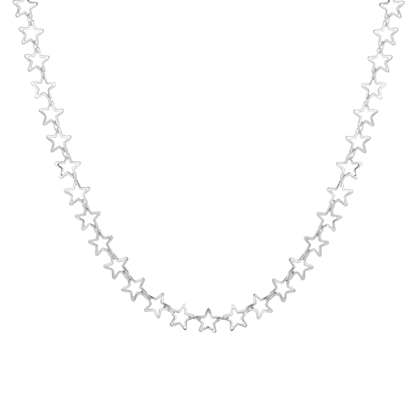 Luca Barra collana donna con stelle colore acciaio