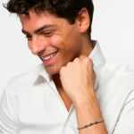 Luca Barra bracciale sfere con ematite blu