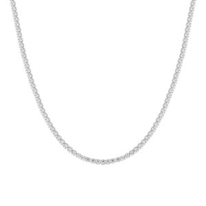 Luca Barra collana tennis con zirconi bianchi colore acciaio