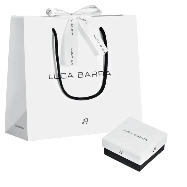 Luca Barra collana tennis con zirconi bianchi colore acciaio