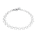 Luca Barra bracciale catena con stelle in acciaio