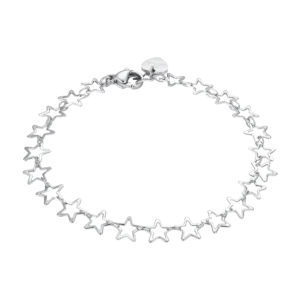 Luca Barra bracciale catena con stelle in acciaio