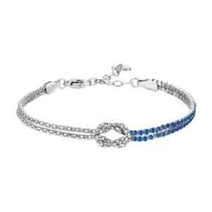 Luca Barra bracciale nodo con zirconi blu