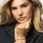 Luca Barra bracciale nodo con zirconi blu