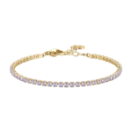 Luca Barra bracciale tennis colore oro con zirconi viola
