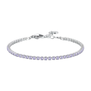 Luca Barra bracciale donna tennis con zirconi viola