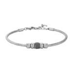 Luca Barra bracciale codaditopo con elemento smalto nero