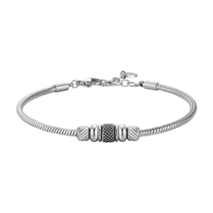 Luca Barra bracciale codaditopo con elemento smalto nero