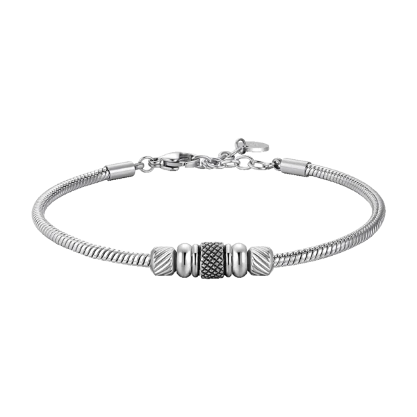 Luca Barra bracciale codaditopo con elemento smalto nero