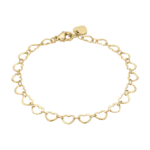 Luca Barra bracciale catena con cuori colore dorato
