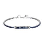 Luca Barra bracciale tennis con ceramica blu e zirconi blu