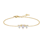 Luca Barra bracciale catena con cuori e zirconi bianchi