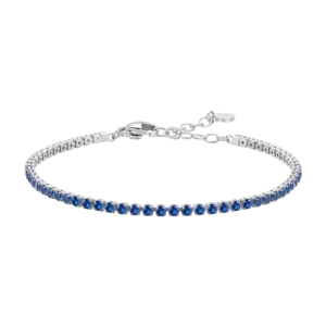 Luca Barra bracciale tennis con zirconi blu