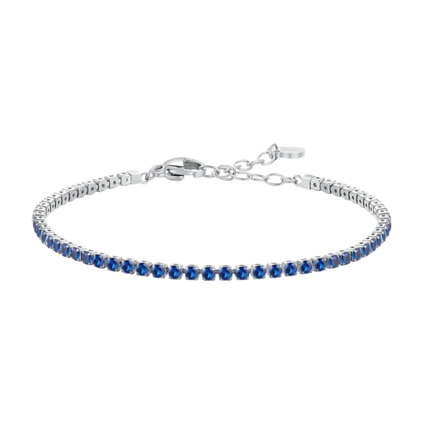 Luca Barra bracciale tennis con zirconi blu
