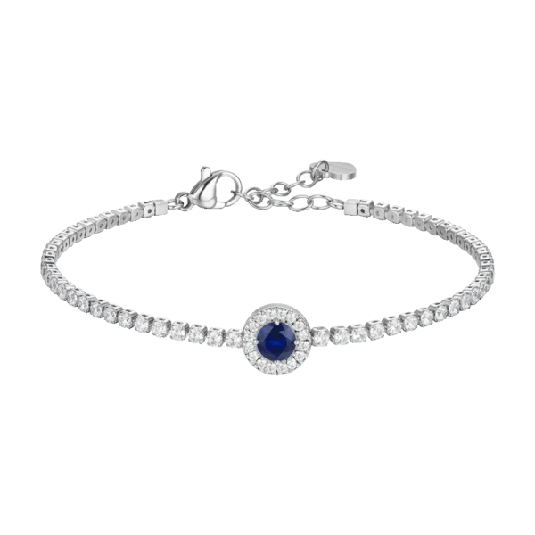 Luca Barra bracciale donna tennis con zirconi bianchi e blu
