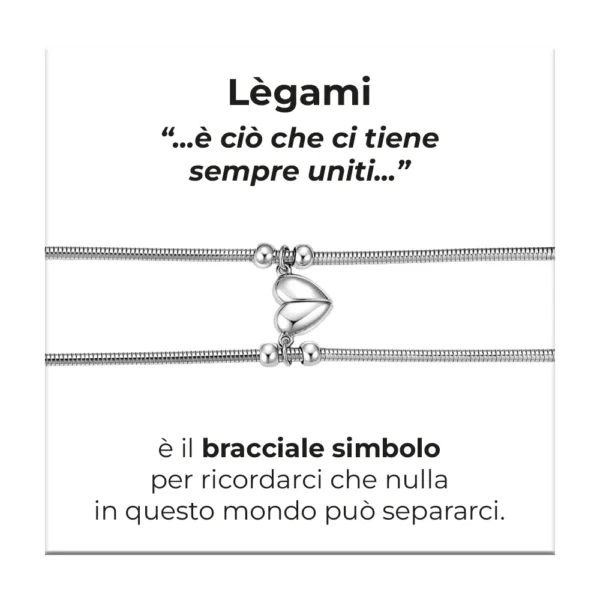 Luca Barra bracciale coda di topo con cuore calamitato