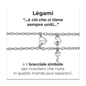 Luca Barra bracciale catena con cuore calamitato