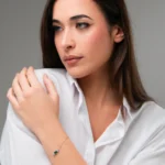 Luca Barra bracciale catena con cuori e zirconi bianchi e rossi