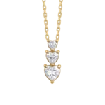 Luca Barra collana catena con cuore e zirconi bianchi dorato