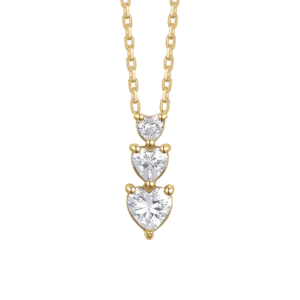 Luca Barra collana catena con cuore e zirconi bianchi dorato