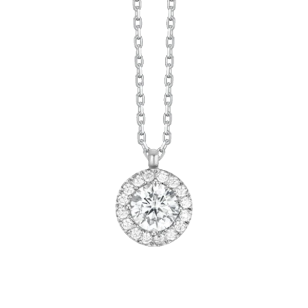 Luca Barra collana catena punto luce con zirconi bianchi