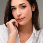 Luca Barra collana catena con cuore e zirconi bianchi dorato