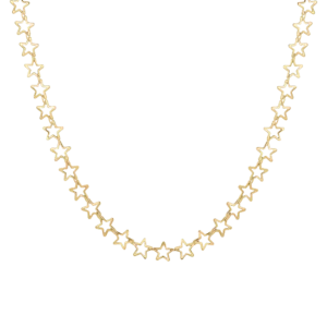 Luca Barra collana con stelle ip gold dorato