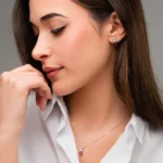 Luca Barra orecchino donna mono con cuori e zirconi bianchi e rossi