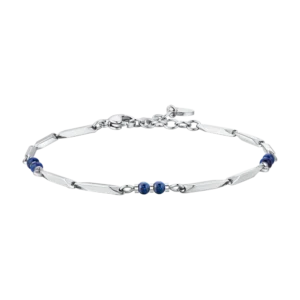 Luca Barra bracciale catena con lapis blu