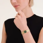 Rosefield orologio a quadrante verde a placcatura in oro