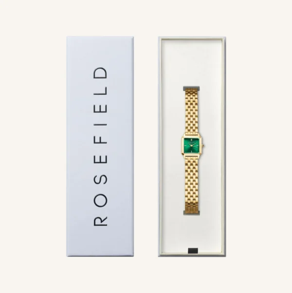 Rosefield orologio a quadrante verde a placcatura in oro