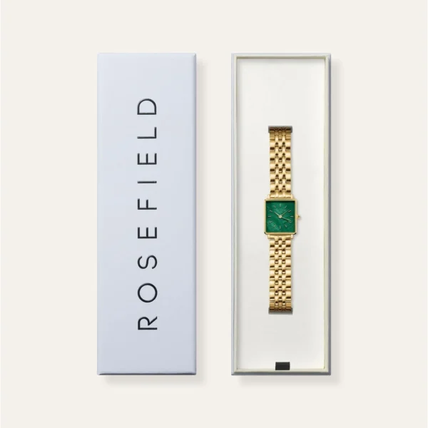 Rosefield orologio con quadrante madreperla verde a placcatura in oro 23 carati