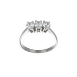 ANELLO ORO BIANCO TRILOGY CON ZIRCONI BIANCHI