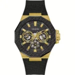 GUESS orologio al quarzo uomo indy con cinturino nero
