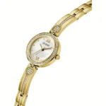 GUESS orologio a zirconi bianchi quadrante dorato cinturino dorato 27 mm