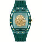GUESS orologio con quadrante verde a cinturino silicone