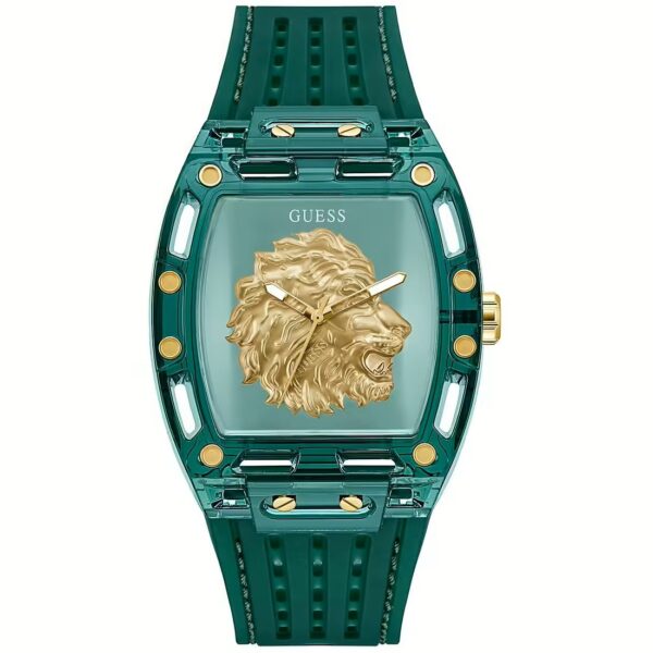 GUESS orologio con quadrante verde a cinturino silicone