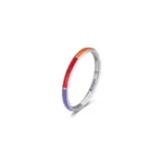 Rosato anello Allegra in argento con stella e zircone bianco misura 16