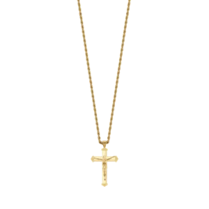 Luca Barra collana con crocifisso dorato