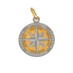 CIONDOLO DUE ORI ROSA DEI VENTI