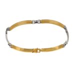 BRACCIALE DUE ORI FASCETTE SEMIRIGIDO