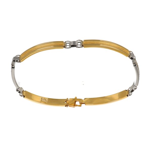 BRACCIALE DUE ORI FASCETTE SEMIRIGIDO