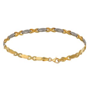 BRACCIALE DUE ORI SEMIRIGIDO