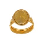 ANELLO ORO GIALLO CON DONNA