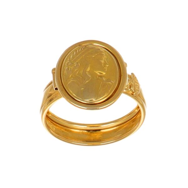 ANELLO ORO GIALLO CON DONNA