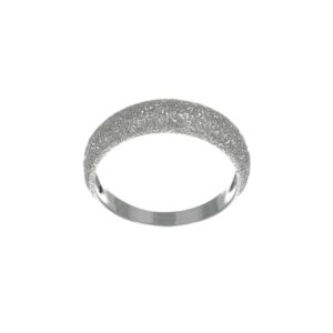 ANELLO ORO BIANCO FASCIA SATINATA