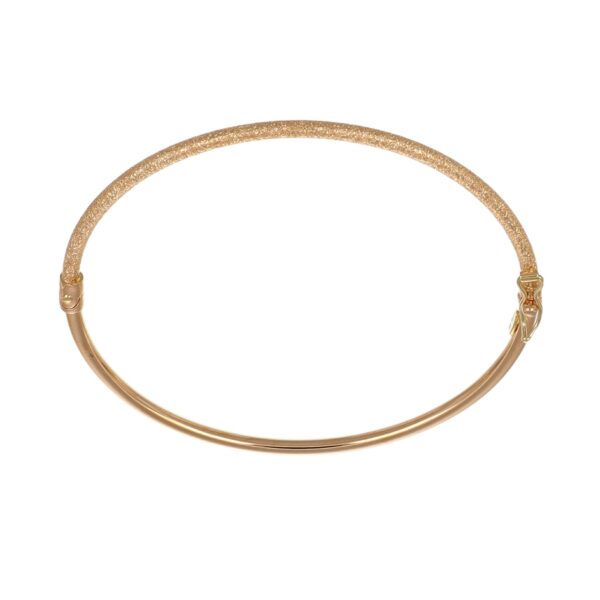 BRACCIALE ORO ROSA RIGIDO LUCIDO SATINATO