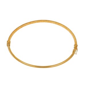 BRACCIALE ORO GIALLO RIGIDO LUCIDO SATINATO