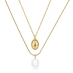 S'Agapõ collana doppio filo con perla da 50 cm