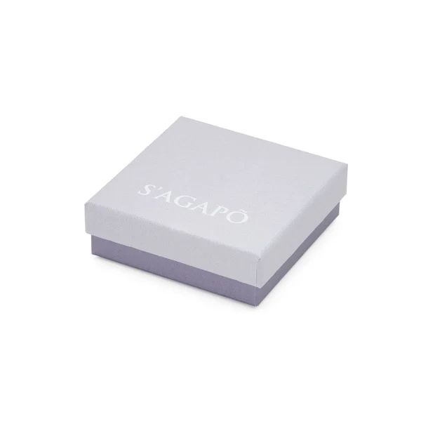 S'Agapõ bracciale catena con pendente cuore da 18,5 cm